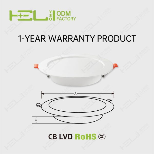 暗装圆形_φ177×28mm-6寸-16W-60LED-6500K - 图片 7