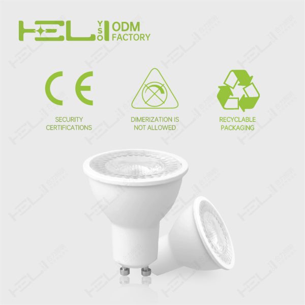 SD-OTP125℃/GU10-38°/165-265V//50/60HZ/-20℃~40℃/0.5/DOB/开关恒流/15000H/38°/塑包铝+PC透镜/7W±10%/0.5/630Lm±10%/Ra80/6000K/9LED/<6/GU10//GU10-50-53/50×55 - 图片 6