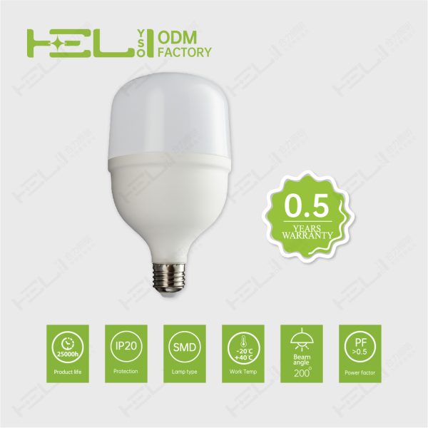 TP柱形灯/DB半年品质-1/220V/铁支架灯珠/220V/50HZ/-20℃~40℃/0.5/DOB/线性恒流/塑包铝+PP罩/50W//0.5/Lm//Ra80/6500K/42LED/无要求/E27//JDE-T125(PP中罩）/125x160mm非阻燃 - 图片 3