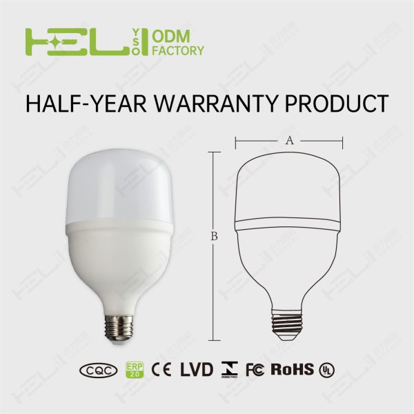TP柱形灯/DB半年品质-1/220V/铁支架灯珠/220V/50HZ/-20℃~40℃/0.5/DOB/线性恒流/塑包铝+PP罩/30W//0.5/Lm//Ra80/6500K/28LED/无要求/E27//JDE-T100(PP中罩）/100x144mm非阻燃 - 图片 3