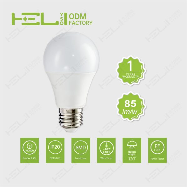 AP/PT1年品质-3/230V//230V/50HZ/-20℃~40℃/0.5/DOB/线性恒流/10000H/500V/220°/塑包铝+PC罩/光效：80/频闪：是/9W±10%/0.5/650Lm±10%/Ra80/3000K/8LED/E27//HL-A58/58×106mm非阻燃 - 图片 4
