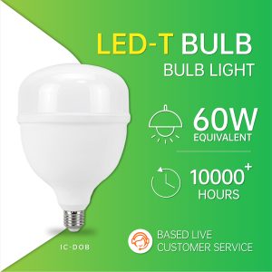 TP  柱形灯/ZD4/100-265/IC-DOB/0.5/塑包铝+PP罩/60/5400/860/66LED/E27/JD-T140（PP中罩)/140×207mm/F