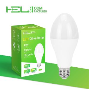 橄榄灯/橄榄灯/160°/100-265/IC-DOB/0.5/塑包铝+PC罩/40/3600/860/40LED/E27/E105-228/105*228mm