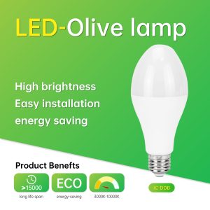 橄榄灯/橄榄灯/160°/100-265/IC-DOB/0.5/塑包铝+PC罩/18/1600/860/18LED/E27/E75-174/75*174mm